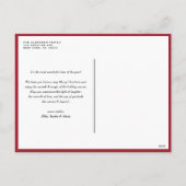 ゴーアッシュレッドウィンターベリーリース写真クリスマス シーズンポストカード (裏面)