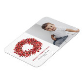 ゴーアッシュレッドウィンターベリーリース写真クリスマス マグネット (左側)