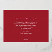 ゴーアッシュレッドウィンターベリーリース写真クリスマス 箔シーズンカード (裏面)