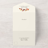 ゴーアッシュ紅葉すべて1つの結婚式の招待 オールインワン招待状 (外側)