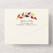 ゴーアッシュ紅葉すべて1つの結婚式の招待 オールインワン招待状 (裏面)