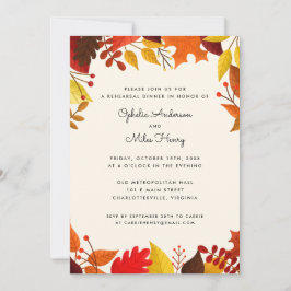 ゴーアッシュ紅葉結婚ズのリハーサルディナー 招待状