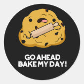 ゴーアワードベイクマイデーおもしろいベーキングプンダークBG ラウンドシール (正面)
