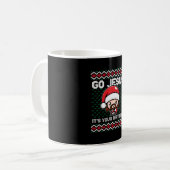 ゴーイエス誕生日チームイエズクリスマスおもしろい コーヒーマグカップ (正面左)