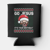 ゴーイエス誕生日チームイエズクリスマスおもしろい 缶クーラー (正面)
