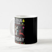 ゴーイエスitsあなたの誕生日醜いクリスマス コーヒーマグカップ (正面左)