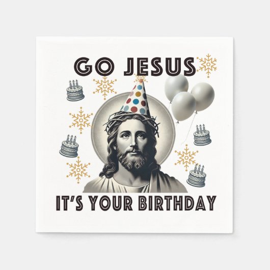 ゴーイエスits誕生日 スタンダードカクテルナプキン (正面)