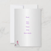 ゴーイング遠くにパーティーイベントガールオンバイク 招待状 (裏面)