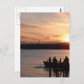 ゴーイング魚釣りアットサンセット ポストカード (正面/裏面)
