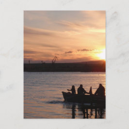 ゴーイング魚釣りアットサンセット ポストカード