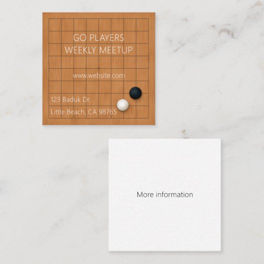 ゴーウェイチバドクグループライトブラウンスクエア スクエア名刺 (正面/裏面)