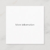 ゴーウェイチバドクグループライトブラウンスクエア スクエア名刺 (裏面)