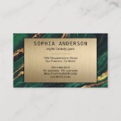 ゴーエレガントルドグリッターネービーグリーンゲートゴールデン 名刺 (裏面)