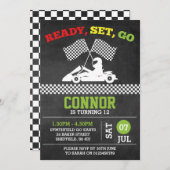 ゴーカルティングの誕生日パーティーの招待状 招待状 (正面/裏面)