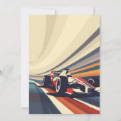 ゴーカルティンゴーカーレーシングカーバチュラーパーティ 招待状 (裏面)