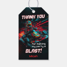 ゴーカートありがとうラベル，レーシングパーティーの好意