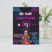 ゴーカートの誕生日招待状 招待状 (スタンド正面)