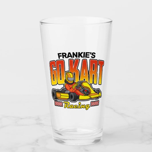 ゴーカートパーソナライズされたレーシングモータースポーツカルティン タンブラーグラス (正面)