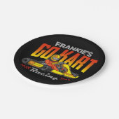 ゴーカートパーソナライズされたレーシングモータースポーツカルティン ペーパープレート (アングル)