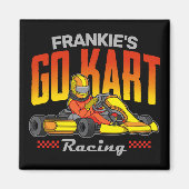 ゴーカートパーソナライズされたレーシングモータースポーツカルティン マグネット (正面)