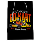ゴーカートパーソナライズされたレーシングモータースポーツカルティン ミディアムペーパーバッグ (正面)