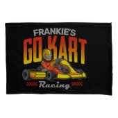 ゴーカートパーソナライズされたレーシングモータースポーツカルティン 枕カバー (正面)