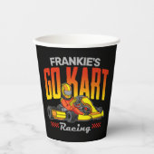 ゴーカートパーソナライズされたレーシングモータースポーツカルティン 紙コップ (正面)
