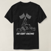 ゴーカートレーサーカッコいいゴーカートレーシング国旗デザイン Tシャツ (デザイン正面)