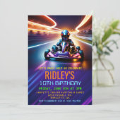 ゴーカートレーシング誕生日 招待状 (スタンド正面)