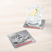 ゴーカートレースカーレースバー(ユダヤ教の)バル・ミツバー スクエアペーパーコースター (インサイチュ)