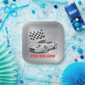 ゴーカートレースカーレースバー（ユダヤ教の）バル・ミツバー ペーパープレート (パーティー)