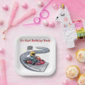ゴーカート誕生日バッシュ ペーパープレート (パーティー)