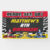 ゴーカート誕生日パーティーレース 横断幕 (横)