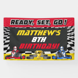 ゴーカート誕生日パーティーレース 横断幕
