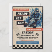 ゴーカート誕生日パーティー 招待状 (正面)