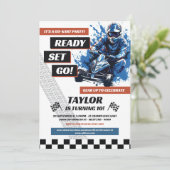 ゴーカート誕生日パーティー 招待状 (スタンド正面)