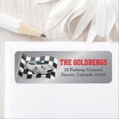 ゴーカート車レースバー(ユダヤ教の)バル・ミツバーアドレス ラベル (インサイチュ)