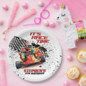 ゴーカート・レーシング誕生日パーティー ペーパープレート (パーティー)