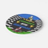 ゴーカート・レーシング・カー誕生日パーティー ペーパープレート (アングル)