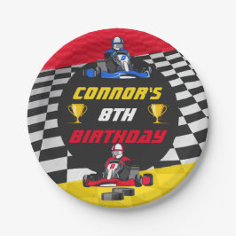 ゴーカート・レーシング・カー誕生日パーティー ペーパープレート