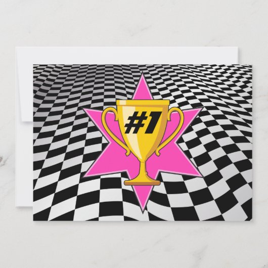 ゴーカート・レーシング・カー誕生日パーティー 招待状 (裏面)