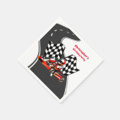 ゴーカート・レーシング・ボーイバースデーパーティーカスタム スタンダードカクテルナプキン (角)
