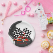 ゴーカート・レーシング・ボーイ・バースデーパーティー ペーパープレート (パーティー)