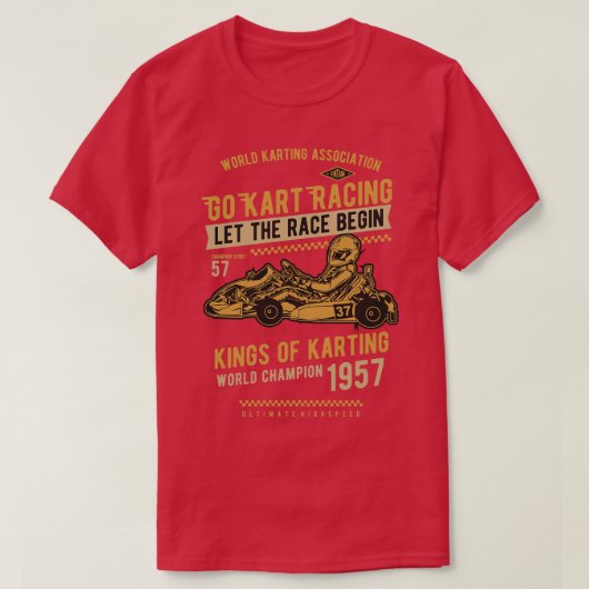 ゴーカート・レーシング Tシャツ (デザイン正面)