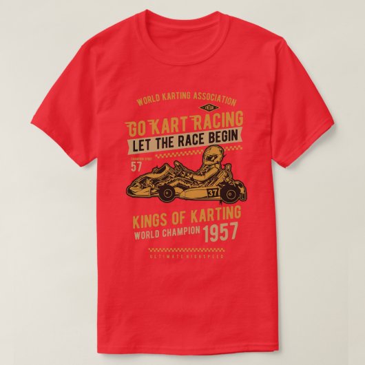 ゴーカート・レーシング Tシャツ (デザイン正面)