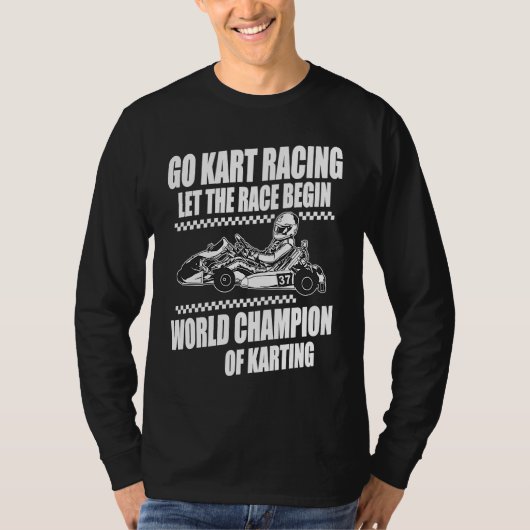 ゴーカート レース開始 世界チャンピオン カート Tシャツ (正面)