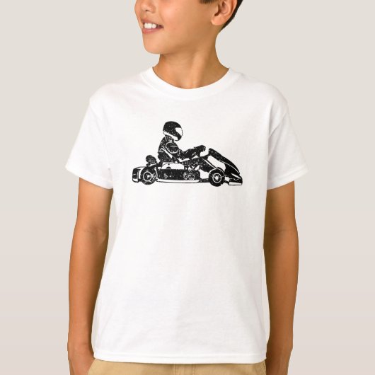 ゴーカートKartレーシングドライバカルティングレトロギフト Tシャツ (正面)