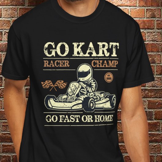 ゴーカートKartレーシングドライバカルティングレトロギフト Tシャツ