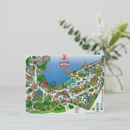 ゴーガ湖ポストカード！このオハイオ州をクラシック守る 箔シーズンポストカード (立ち正面)