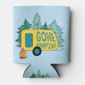 ゴーキャンピングサマーキャンプクリップアートハッピートレイルキャンプ 缶クーラー (正面)